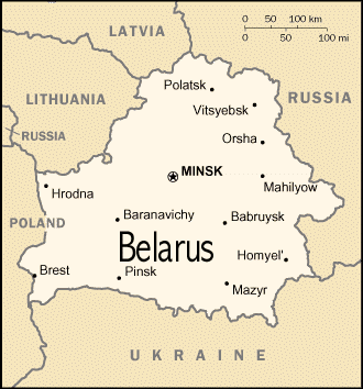 Mapa de Belarus